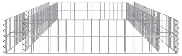 Horganyzott acél gabion magaságyás 300 x 100 x 20 cm
