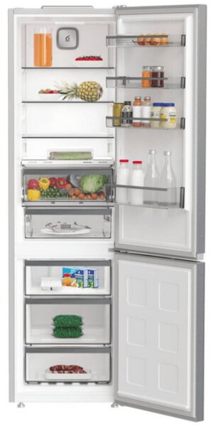 Whirlpool WHK 26362 XP5E Alulfagyasztós hűtőszekrény 316L, M:186.5, NoFrost, D energiaosztály, Inox