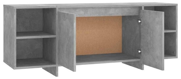 Betonszürke szerelt fa TV-szekrény 130x35x50 cm