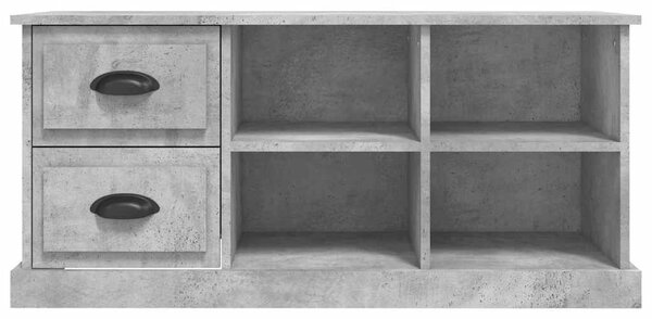 Betonszürke szerelt fa TV-szekrény 102 x 35,5 x47,5 cm