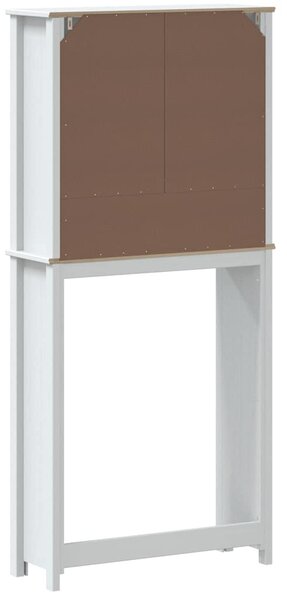 BERG fehér tömör fa mosógépszekrény 76 x 27 x 164,5 cm