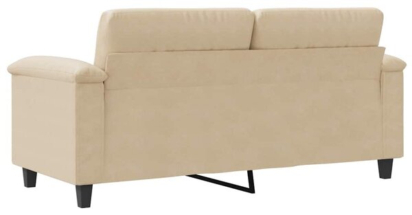 Kétszemélyes krémszínű mikroszálas szövetkanapé 140 cm