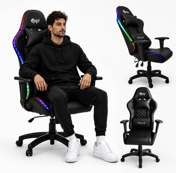 JAKS KO54 LED gamer szék RGB világítással