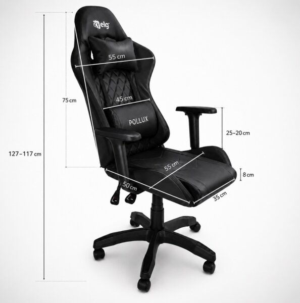 JAKS KO54 LED gamer szék RGB világítással
