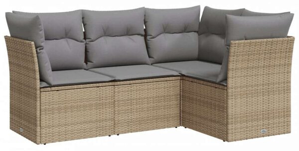 VidaXL Polyrattan Kerti Ülőgarnitúra - 4 részes - Bézs