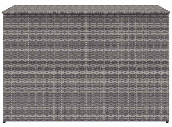 Szürke polyrattan kerti tárolóláda 150 x 100 x 100 cm