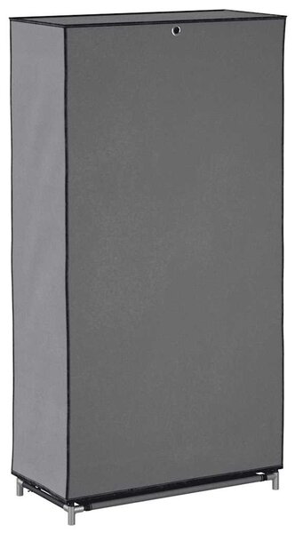 Szürke szövet cipőszekrény borítóval 58 x 28 x 106 cm