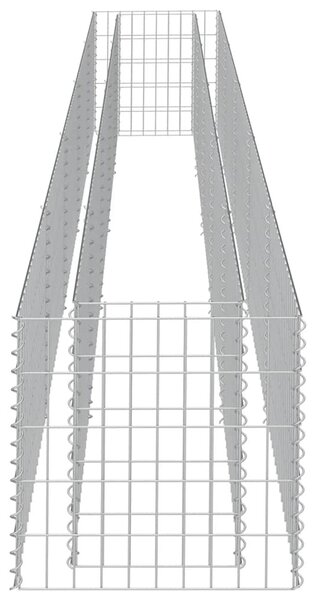 Horganyzott acél gabion magaságyás 450 x 50 x 50 cm