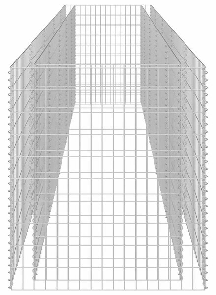 Horganyozott acél gabion magaságyás 450 x 90 x 100 cm