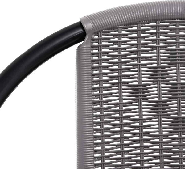 2 db műanyag rattan és acél kerti szék 110 kg