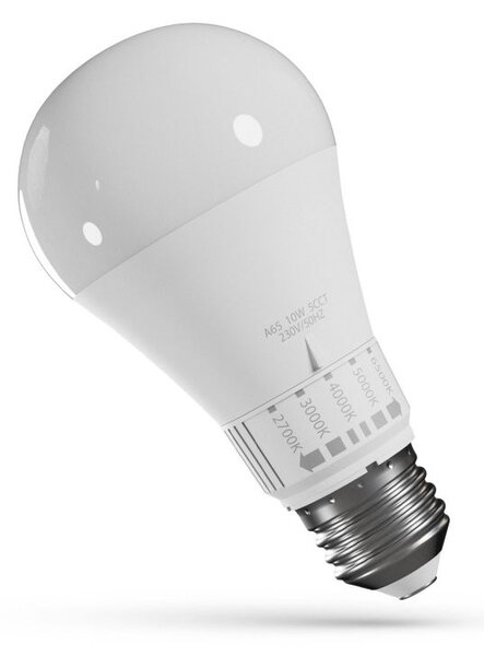 LED izzó 5 fényárnyalattal GLS E27 230V 10W 5CCT