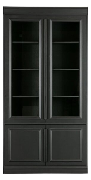 Fekete borovi fenyő tálalószekrény 110x215x44 cm Organize – WOOOD