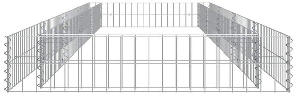 Horganyzott acél gabion magaságyás 400 x 100 x 20 cm
