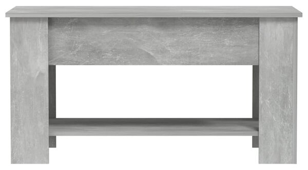 Betonszürke szerelt fa dohányzóasztal 101 x 49 x 52 cm