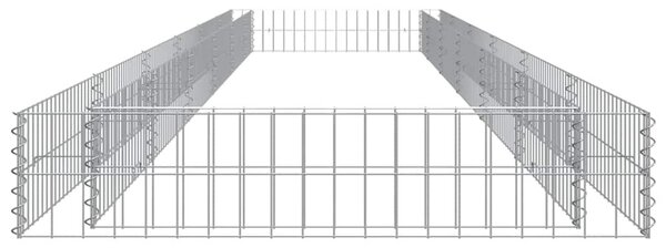 Horganyzott acél gabion magaságyás 600 x 100 x 20 cm