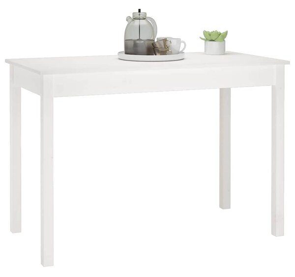 Fehér tömör fenyőfa ebédlőasztal 110 x 55 x 75 cm