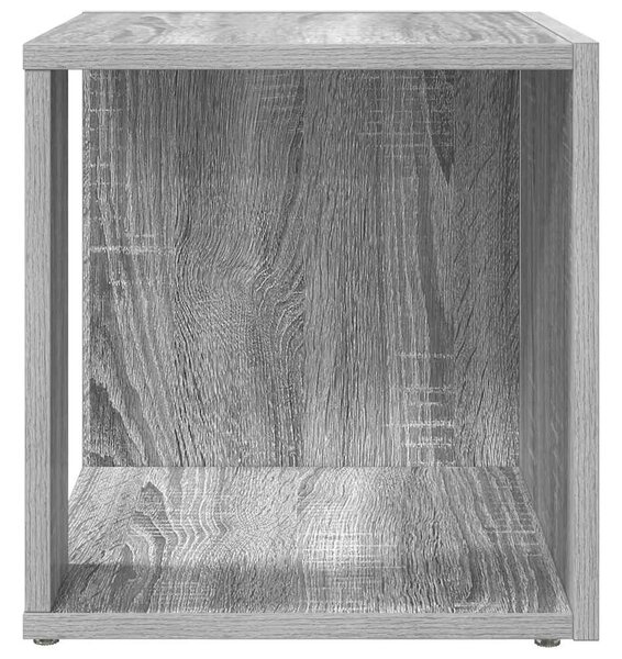 Szürke sonoma színű szerelt fa kisasztal 33x33x34,5 cm