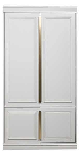 Világosszürke borovi fenyő ruhásszekrény 110x215x44 cm Organize – WOOOD