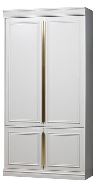 Világosszürke borovi fenyő ruhásszekrény 110x215x44 cm Organize – WOOOD