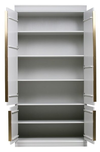 Világosszürke borovi fenyő ruhásszekrény 110x215x44 cm Organize – WOOOD