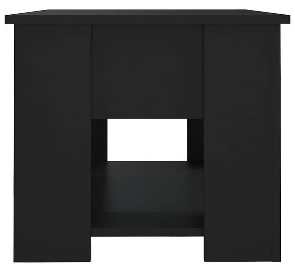 Fekete szerelt fa dohányzóasztal 79 x 49 x 41 cm