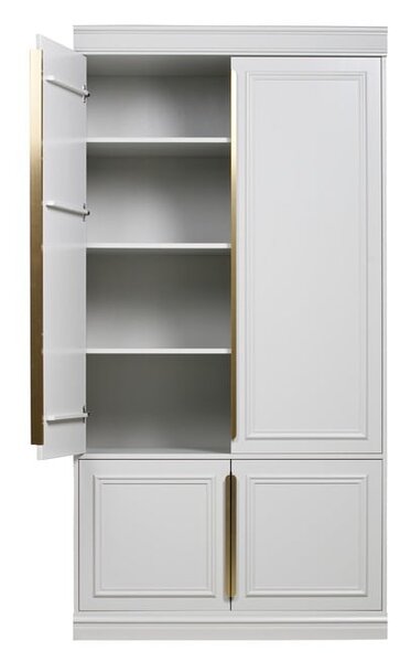 Világosszürke borovi fenyő ruhásszekrény 110x215x44 cm Organize – WOOOD