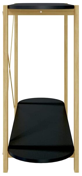 Fekete szerelt fa tálalóasztal 110 x 38 x 75 cm