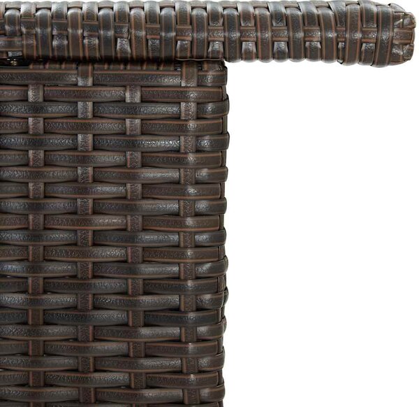 Barna polyrattan kerti bárasztal 120 x 55 x 110 cm