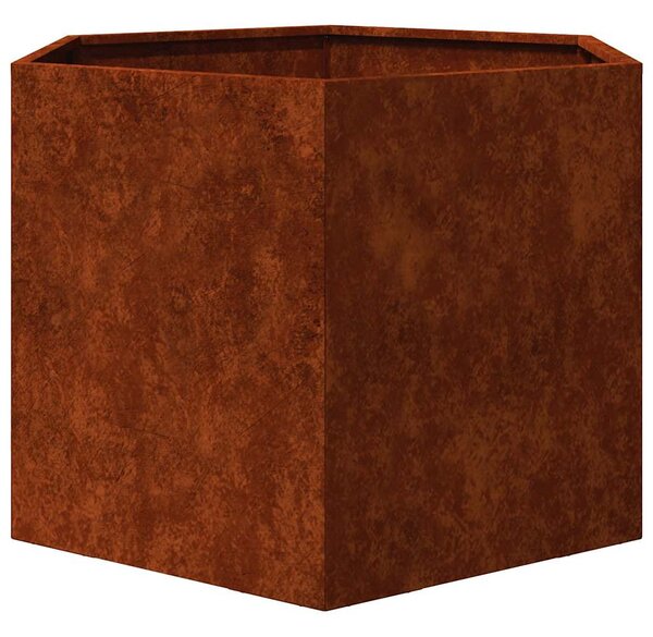 Rozsda színű corten acél növénytartó 60 x 60 x 45 cm
