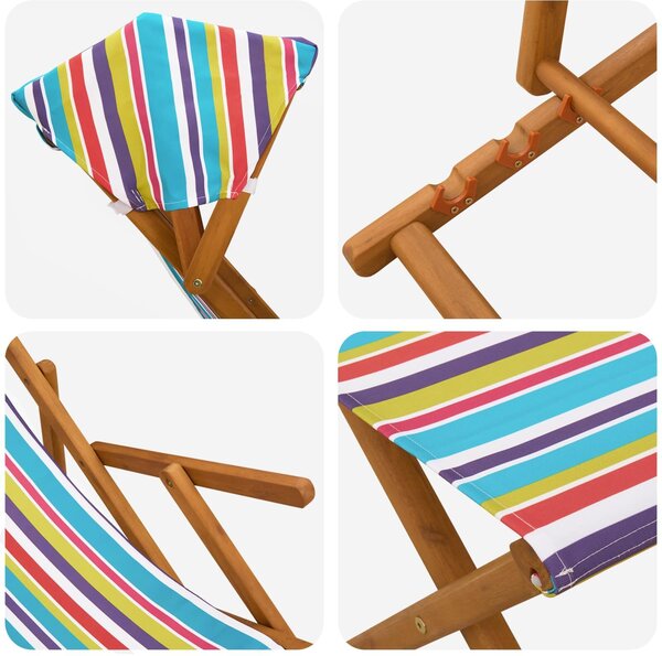 VidaXL Hintaágy 4 pcs 3 Pozíció Tömör Eukaliptusz Fa Sokszínű