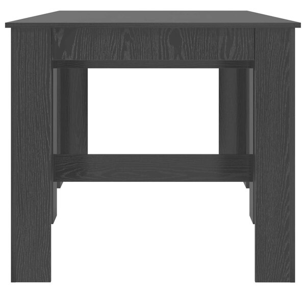 VidaXL Étkezőasztal 180 x 85 x 75 cm Szerelt Fa Fekete Tölgy