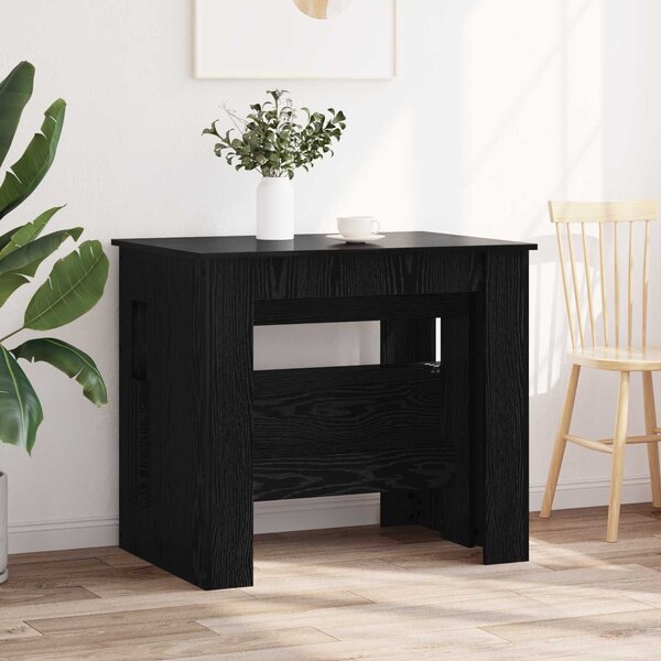 VidaXL Étkezőasztal 180 x 85 x 75 cm Szerelt Fa Fekete Tölgy