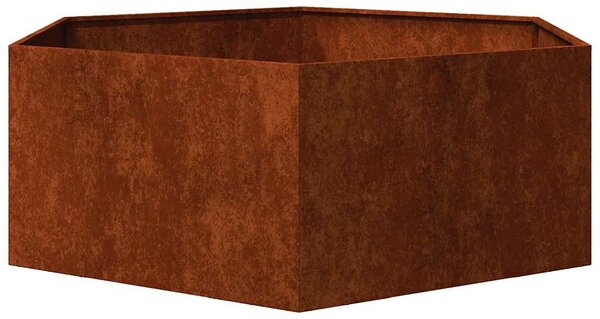 Rozsda színű corten acél növénytartó 138x120x45 cm