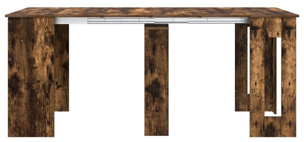 VidaXL Étkezőasztal 180 x 85 x 75 cm Szerelt Fa Füstös Tölgy