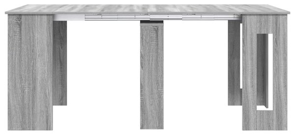 VidaXL Étkezőasztal 180 x 85 x 75 cm Szerelt Fa Szürke Sonoma