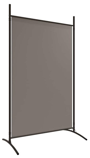 6 paneles antracitszürke szövet térelválasztó 520x180 cm