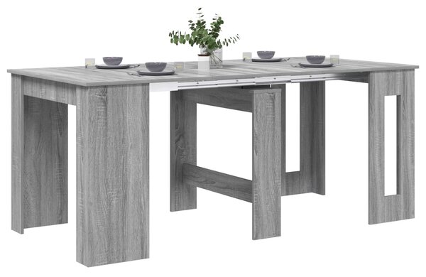 VidaXL Étkezőasztal 180 x 85 x 75 cm Szerelt Fa Szürke Sonoma