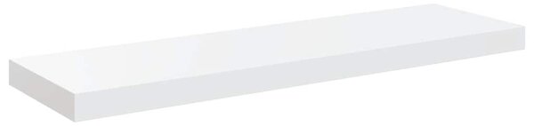 2 db magasfényű fehér MDF lebegő fali polc 80 x 23,5 x 3,8 cm
