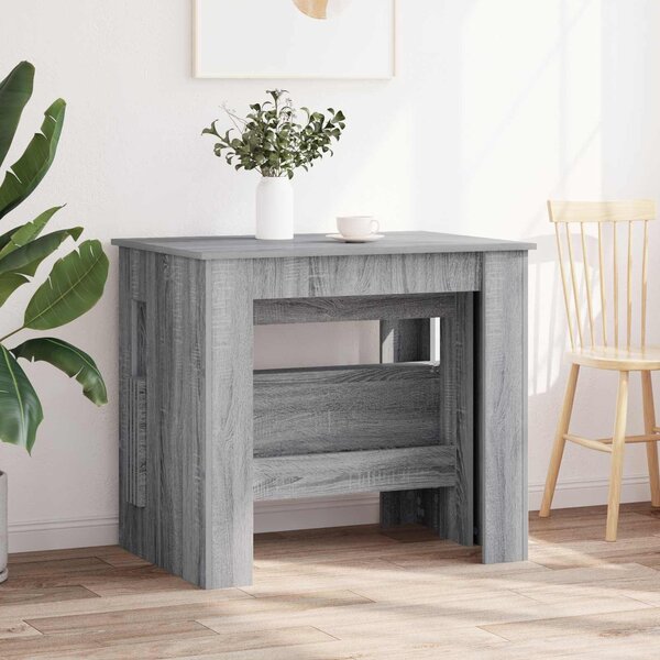 VidaXL Étkezőasztal 180 x 85 x 75 cm Szerelt Fa Szürke Sonoma