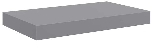 4 db szürke MDF lebegő fali polc 40 x 23,5 x 3,8 cm