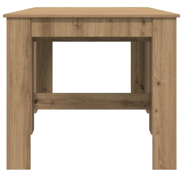 VidaXL Étkezőasztal 180 x 85 x 75 cm Szerelt Fa Kézműves Tölgy