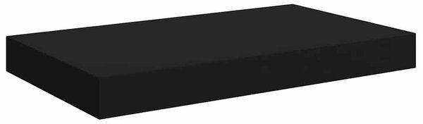 4 db fekete MDF lebegő fali polc 40 x 23,5 x 3,8 cm