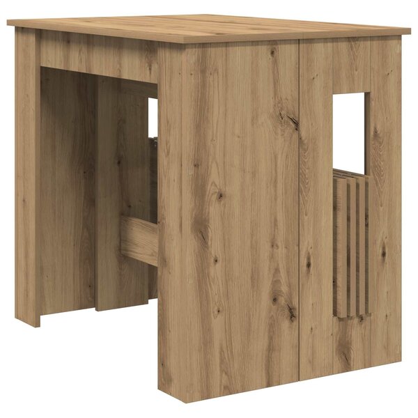 VidaXL Étkezőasztal 180 x 85 x 75 cm Szerelt Fa Kézműves Tölgy