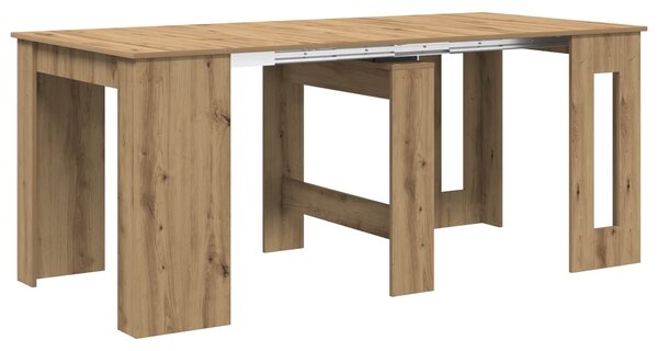 VidaXL Étkezőasztal 180 x 85 x 75 cm Szerelt Fa Kézműves Tölgy