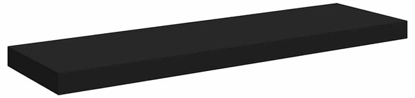 4 db fekete MDF lebegő fali polc 80 x 23,5 x 3,8 cm