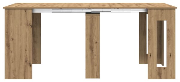 VidaXL Étkezőasztal 180 x 85 x 75 cm Szerelt Fa Kézműves Tölgy