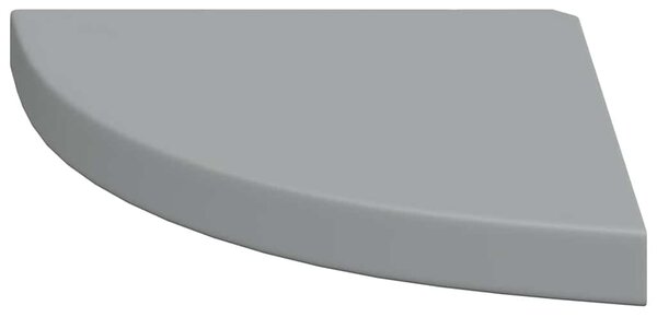 4 db szürke MDF lebegő sarokpolc 35 x 35 x 3,8 cm