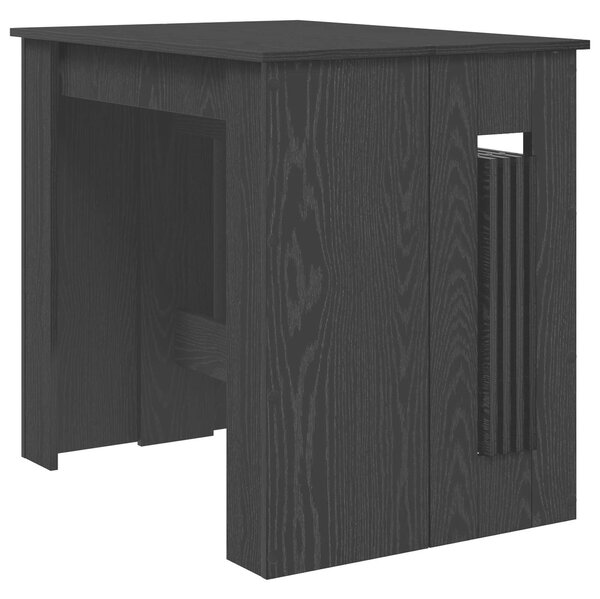VidaXL Étkezőasztal 240 x 85 x 75 cm Szerelt Fa Fekete Tölgy