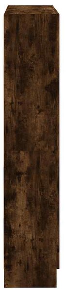 Füstös tölgy színű szerelt fa könyvszekrény 82,5x30,5x150 cm