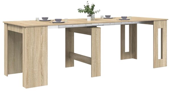VidaXL Étkezőasztal 240 x 85 x 75 cm Szerelt Fa Sonoma Tölgy